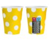 Colour Yellow Polka Dots Yellow paper cup 6 pcs 270 ml