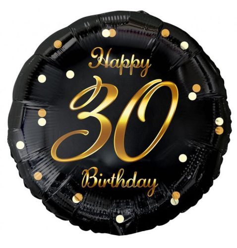 Happy Birthday B&C Gold Happy Birthday 30 foil balloon 36 cm