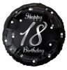 Happy Birthday B&C Silver Happy Birthday 18 foil balloon 36 cm