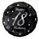 Happy Birthday B&C Silver Happy Birthday 18 foil balloon 36 cm