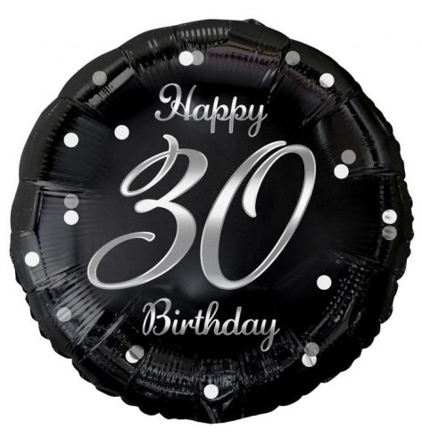 Happy Birthday B&C Silver Happy Birthday 30 foil balloon 36 cm