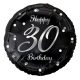 Happy Birthday B&C Silver Happy Birthday 30 foil balloon 36 cm