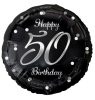 Happy Birthday B&C Silver Happy Birthday 50 foil balloon 36 cm