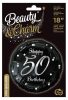 Happy Birthday B&C Silver Happy Birthday 50 foil balloon 36 cm