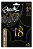 Happy Birthday Black Black Happy Birthday 18 Star Foil Balloon 44 cm