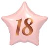 Happy Birthday Pink Pink Happy Birthday 18 Star Foil Balloon 44 cm