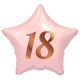 Happy Birthday Pink Pink Happy Birthday 18 Star Foil Balloon 44 cm