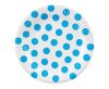 Colour Sky Blue Polka Dot Polka Dot Paper Plate 6 pcs 18 cm