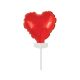 Heart Red Heart, Red foil balloon for cake 8 cm