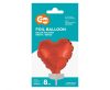 Heart Red Heart, Red foil balloon for cake 8 cm