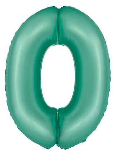 Number Mint Mat Mint Number 0 Foil Balloon 76 cm