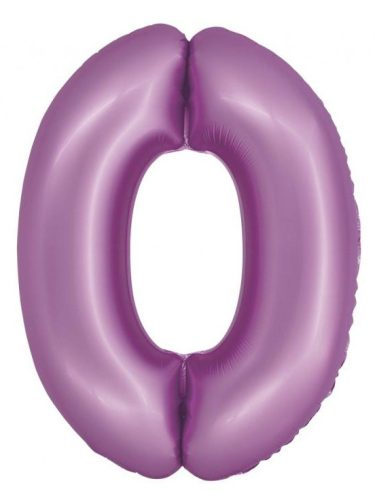 Number Lavender Mat Lavender Number 0 Foil Balloon 76 cm