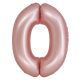 Number Light Pink Mat Pink Number 0 Foil Balloon 76 cm