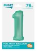 Number Mint Mat Mint Number 1 Foil Balloon 76 cm