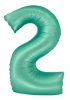 Number Mint Mat Mint-colored number 2 foil balloon 76 cm