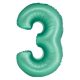 Number Mint Mat Mint number 3 foil balloon 76 cm