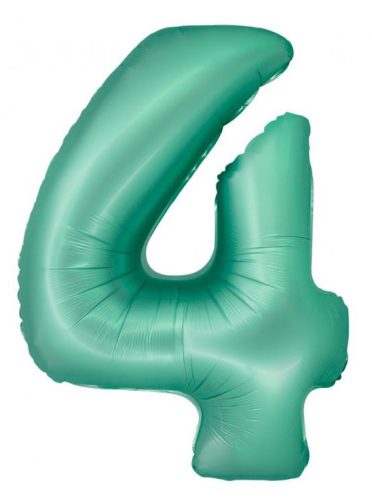 Number Mint Mat Mint number 4 foil balloon 76 cm