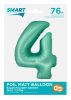 Number Mint Mat Mint number 4 foil balloon 76 cm