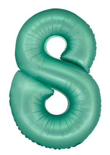 Number Mint Mat Mint 8 Number Foil Balloon 76 cm