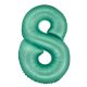 Number Mint Mat Mint 8 Number Foil Balloon 76 cm