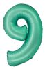 Number Mint Mat Mint Number 9 Foil Balloon 76 cm