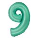 Number Mint Mat Mint Number 9 Foil Balloon 76 cm