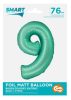 Number Mint Mat Mint Number 9 Foil Balloon 76 cm