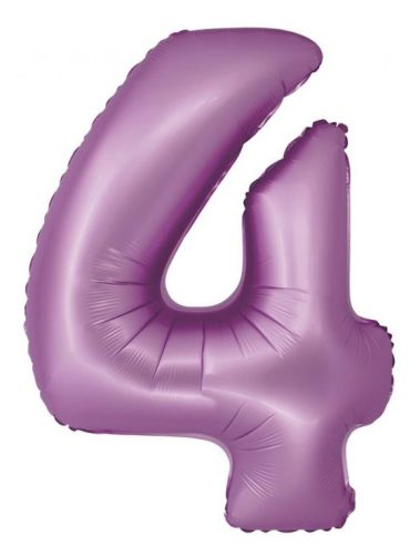 Number Lavender Mat Lavender Number 4 Foil Balloon 76 cm