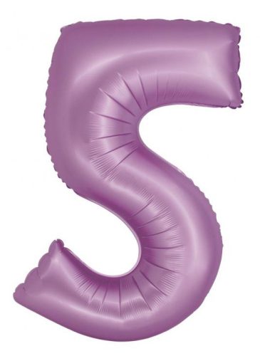 Number Lavender Mat Lavender Number 5 Foil Balloon 76 cm