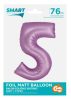 Number Lavender Mat Lavender Number 5 Foil Balloon 76 cm