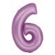 Number Lavender Mat Lavender Number 6 Foil Balloon 76 cm