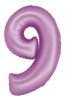 Number Lavender Mat Lavender Number 9 Foil Balloon 76 cm