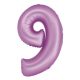 Number Lavender Mat Lavender Number 9 Foil Balloon 76 cm