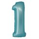 Number Light Blue Mat Blue number 1 foil balloon 76 cm