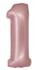 Number Light Pink Mat Pink Number 1 Foil Balloon 76 cm