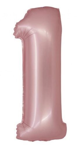 Number Light Pink Mat Pink Number 1 Foil Balloon 76 cm