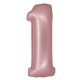 Number Light Pink Mat Pink Number 1 Foil Balloon 76 cm