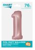 Number Light Pink Mat Pink Number 1 Foil Balloon 76 cm