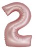 Number Light Pink Mat Pink number 2 foil balloon 76 cm