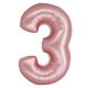 Number Light Pink Mat Pink Number 3 Foil Balloon 76 cm