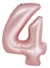 Number Light Pink Mat Pink Number 4 Foil Balloon 76 cm