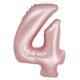 Number Light Pink Mat Pink Number 4 Foil Balloon 76 cm