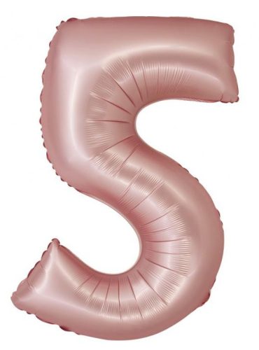 Number Light Pink Mat Pink number 5 foil balloon 76 cm