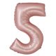 Number Light Pink Mat Pink number 5 foil balloon 76 cm