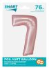 Number Light Pink Mat Pink number 7 foil balloon 76 cm