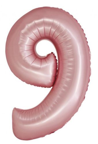 Number Light Pink Mat Pink number 9 foil balloon 76 cm