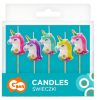 Unicorn Multicolour set of 5 cake candles