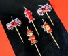 Fireman Red fire fighter, decorative candle set of 5