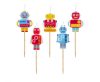 Robot Future cake candle, candle set 5 pieces