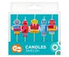 Robot Future cake candle, candle set 5 pieces